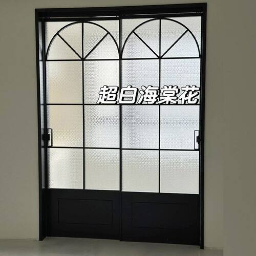 法式复古推拉门地轨三联动四联动厨房推拉门玻璃门阳台吊轨移门