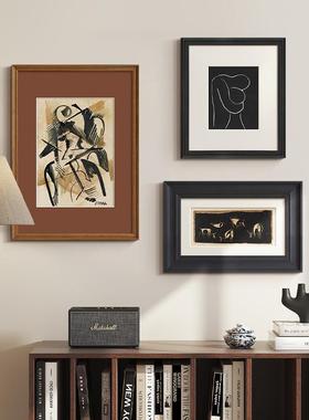 法al202504式复古小抽象艺术客厅装画餐厅玄关中古老画钱风书房饰