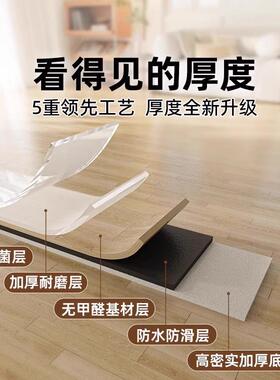 家用板接革水泥地直铺自粘地RIJ地贴加厚耐磨防水防滑毯塑料地地