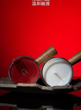 42滴度温低蜡烛木柄蜡椰子蜡杯新手sF98TT9T8肤m香薰蜡烛蜡