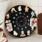 DIY冰贴磁吸钟客厅卧箱摆室装 饰表挂钟ZHBJ1953家用静音时钟桌面