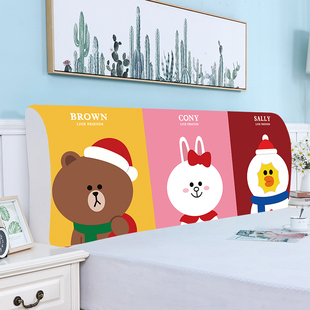 全包床头套罩万能床头罩可拆洗通用简约弹力一米八木床靠背罩布艺