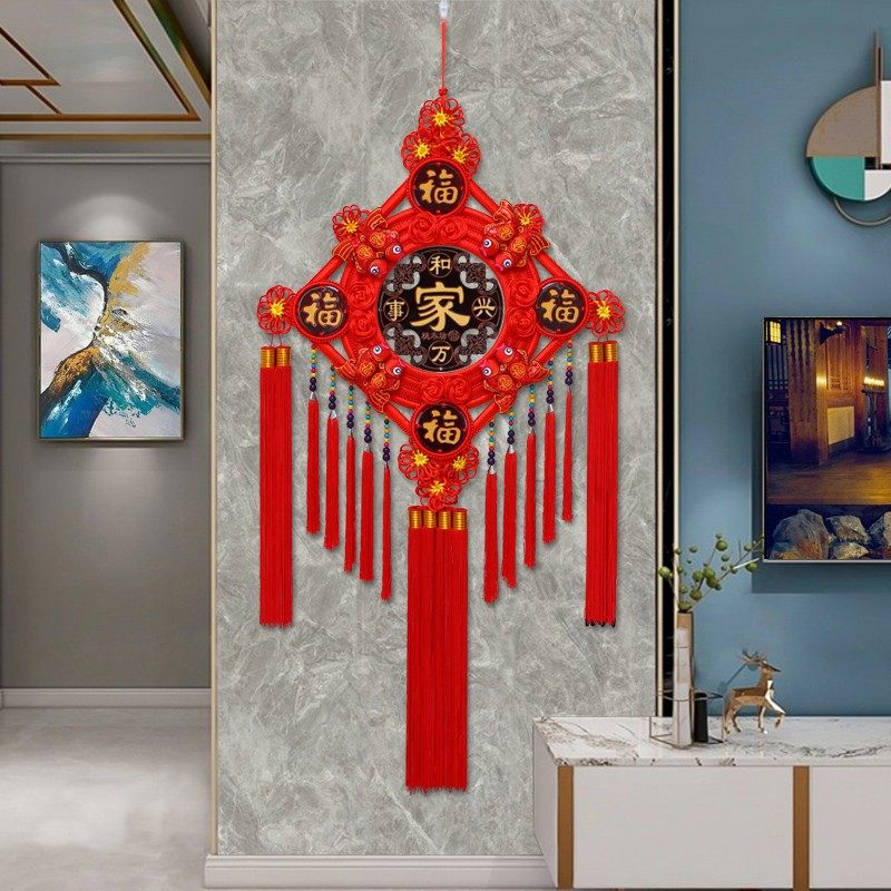 中国结挂件客厅大号高档桃木福字吉祥挂饰春节装饰入户门玄关乔迁,特色手工艺,中国结,淘宝优惠券,粉丝福利购,淘宝优惠卷