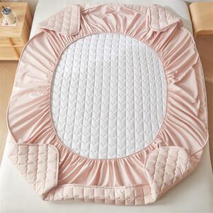 全棉A类夹棉纯棉床笠保单加厚床罩2024新款梦思床件垫护WD席罩全