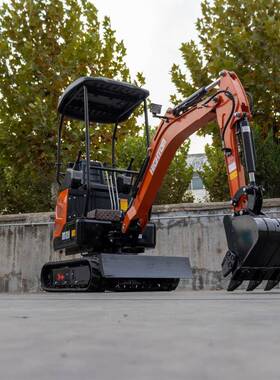 清出意大利履带口小型式挖掘机HTHT-Y18小18河道淤挖土机隧道施工