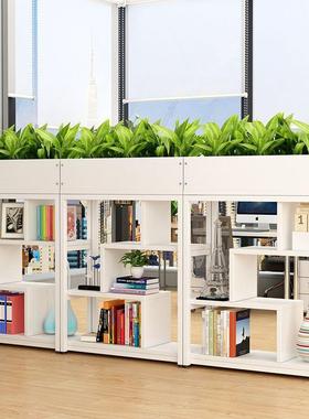 公室屏风展示架花物架简约书MVG柜落地铁艺玄花槽关网格矮隔断置