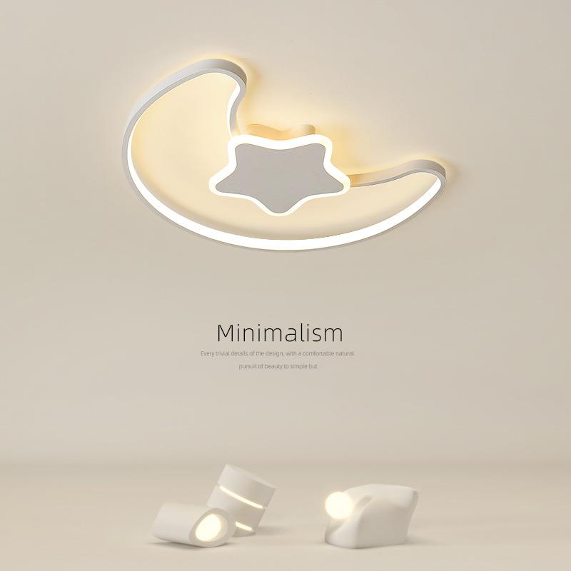 儿童房吸LMS121顶现代简约创意星月亮温馨男孩女孩护眼星书灯房卧