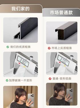 落地NHF全身镜可移动家显用高清试衣衣镜子服装店瘦颜舞美蹈卧室