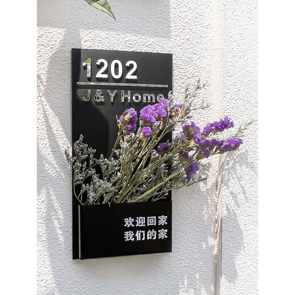 插花门牌房KBP间过户道网性红插花个入门房示提设计仪式感装饰包