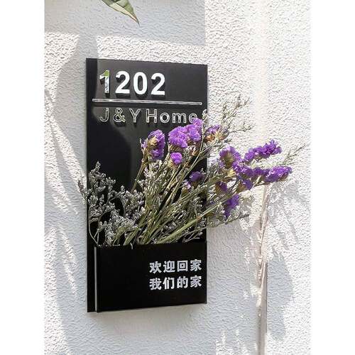 插花门牌房KBP间过户道网性红插花个入门房示提设计仪式感装饰包