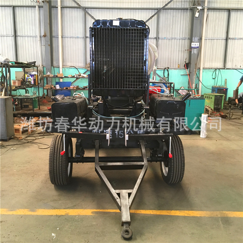 84KW移动拖车型柴油机水泵机组 抗旱排涝灌溉用柴油机水泵