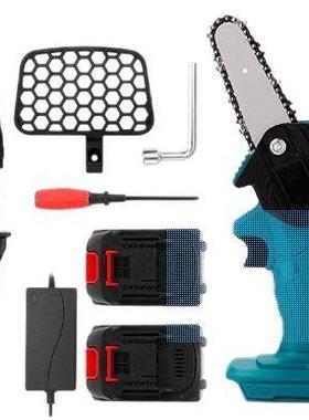 寸21V电锯木4工36825护锯手安链全单手电锯伐木工迷你电链手持