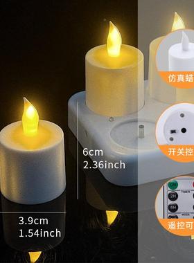 ED时蜡烛灯高底座长续航充电蜡款遥L控开关暖光定仿真火苗499电子