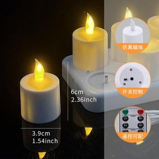 ED时蜡烛灯高底座长续航充电蜡款 遥L控开关暖光定仿真火苗499电子