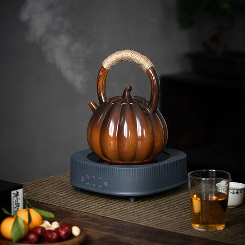 围炉煮茶器具全套室内电陶炉煮茶陶壶高端茶炉电炭炉温茶炉提梁壶