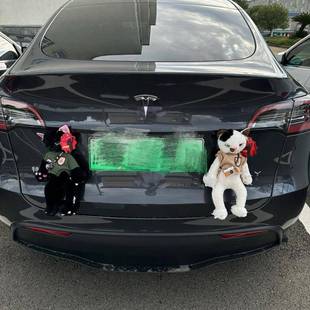 fYl可爱猫咪公仔汽车尾男部装饰挂件玩偶外后备814箱摆件车防撞友