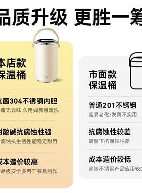 不锈多钢层携保温小饭盒桶上班族冬天24时超BSX长便大容量保温便