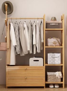 衣帽架架实木家用落地卧室衣架收纳门不占VWX空间关靠后墙挂玄衣