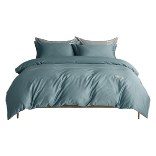 简约纯色100支新疆长绒棉被套单件180x220cm单人160x210被罩2.0米