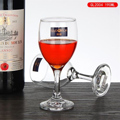 柯瑞红酒杯6只装 家用高脚杯子 酒店摆台白酒杯 玻璃葡萄酒杯小号