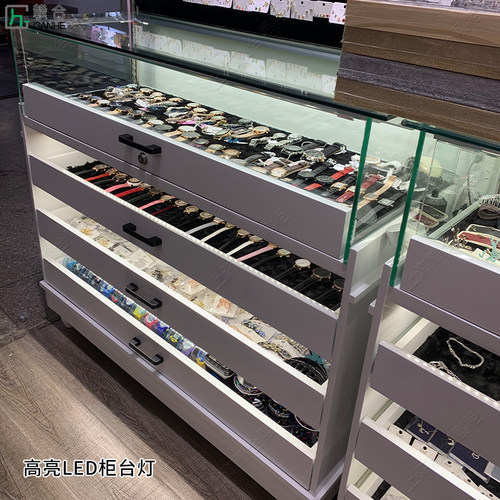 首饰品柜子珠宝展示柜台玻璃柜展柜眼镜展柜鞋服中岛柜简约烤漆柜