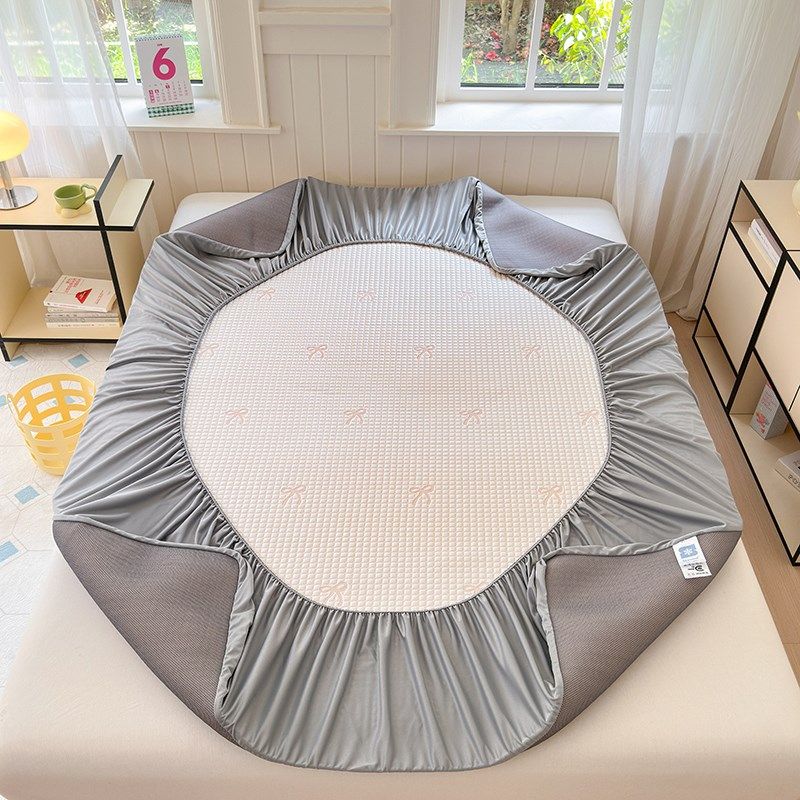 夏季冰肌凉感凉席三件套少女心蝴蝶结提花床笠款可水洗空调软席,床上用品,冰丝席,淘宝优惠券,粉丝福利购,淘宝优惠卷