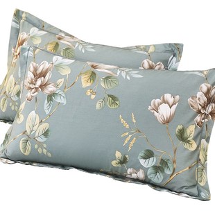 纯棉枕套一对装 48cmx74cm100全棉枕头套大人单人家用男枕芯内胆套