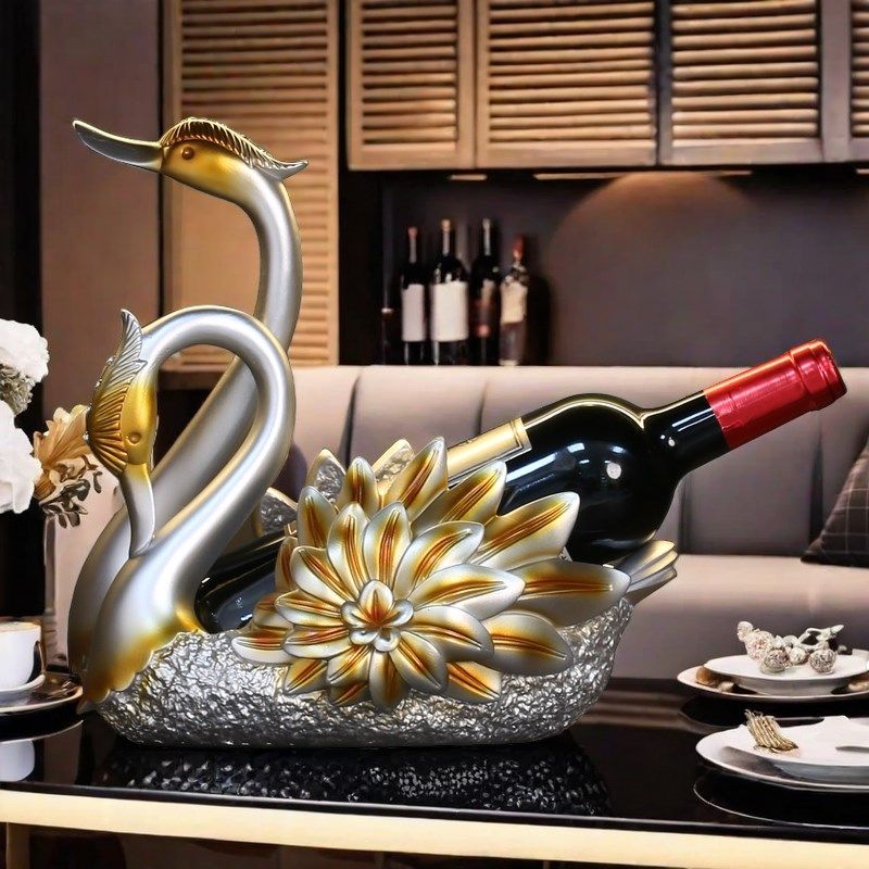 创意天鹅红酒架摆件欧式高档酒柜装饰品现代家居餐边客厅新居礼物,家居饰品,装饰摆件,淘宝优惠券,粉丝福利购,淘宝优惠卷