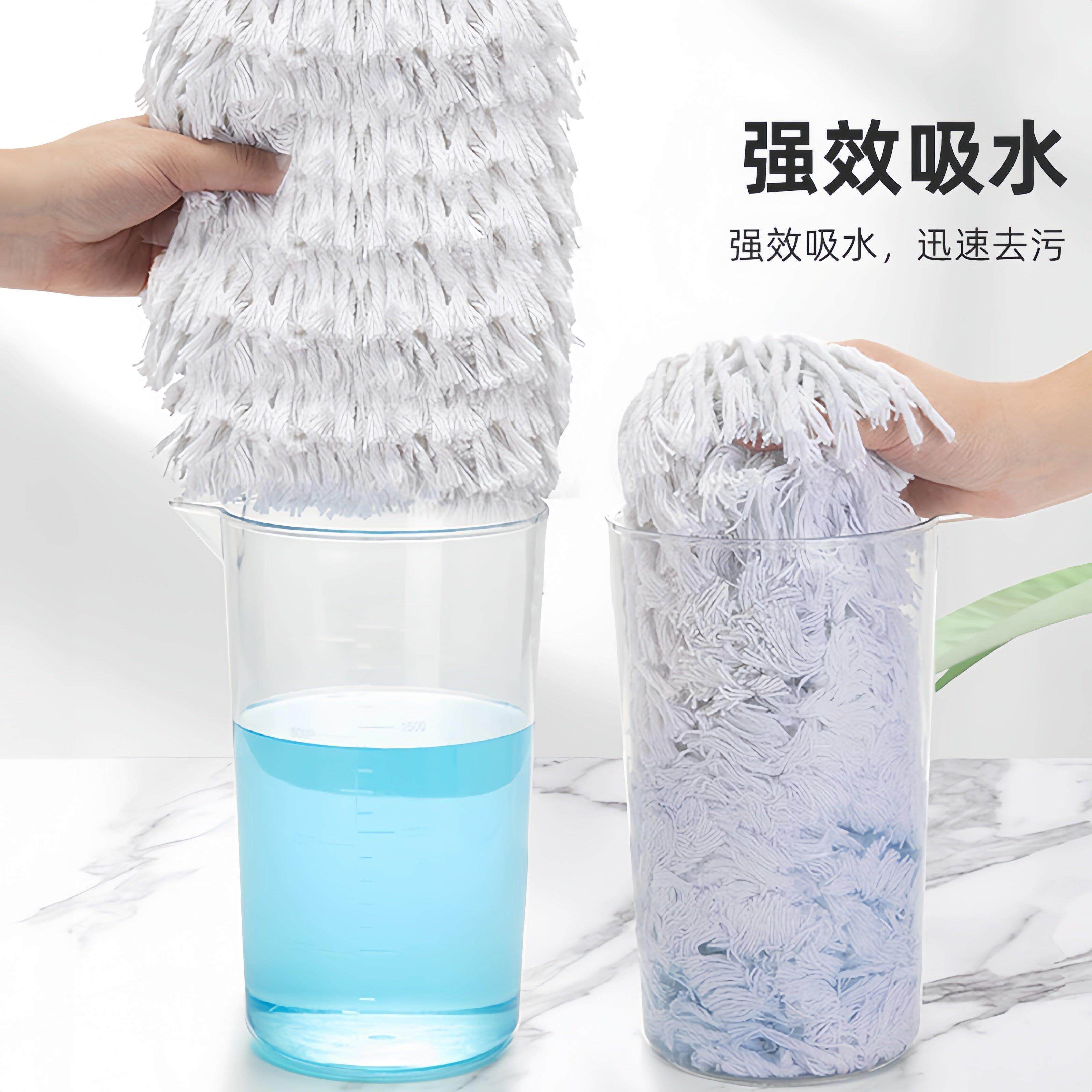 懒人大号平拖尘把板家用瓷砖地布旋转一拖bepbmxtb净地板推棉线拖