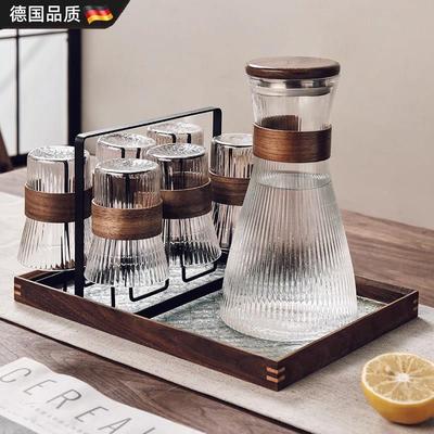 德国家用耐高温玻璃水壶套装茶杯喝水杯客厅家庭待客杯具茶具杯子