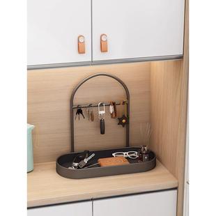 回家进门挂钥匙收纳摆件玄关置物架鞋 柜上口罩饰品摆盘桌面收纳盒