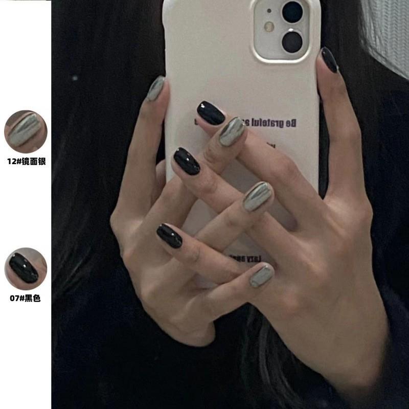 网红显白镜面大樱桃红指甲油2025年新款不可撕免烤持久防水速干