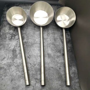 不锈钢水漂长把加厚水瓢加长家用水勺厨房水瓢 创意长柄舀水勺