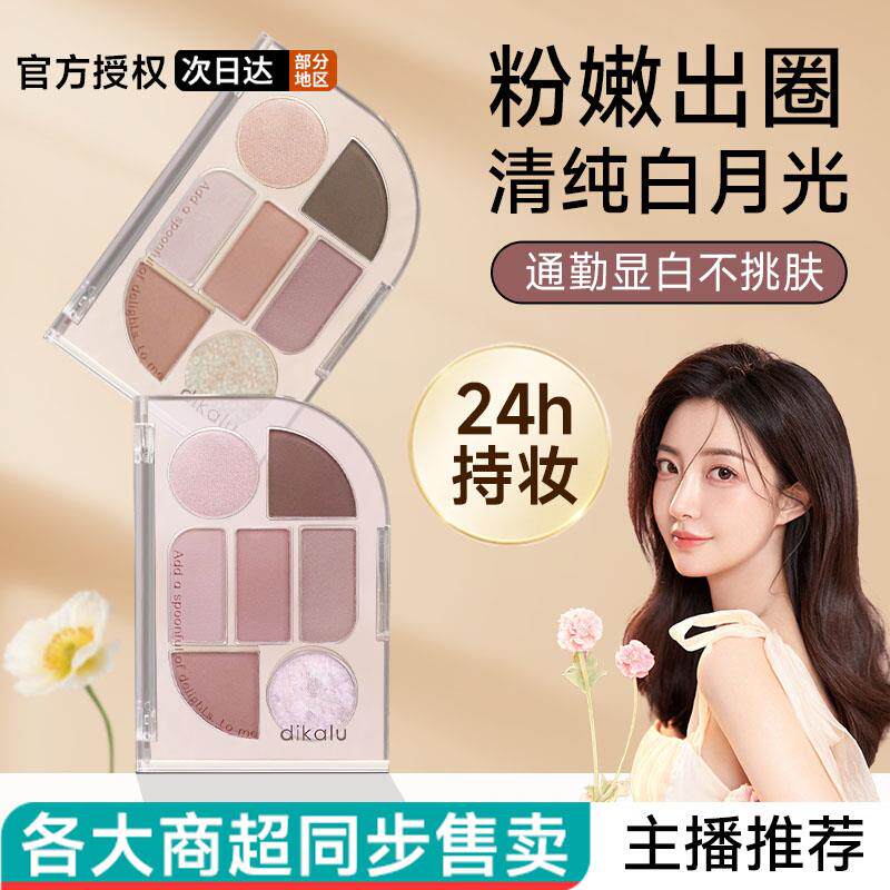 灰粉色眼影盘2024新款正品秋冬大地色系日常淡妆烟熏妆哑光高颜值