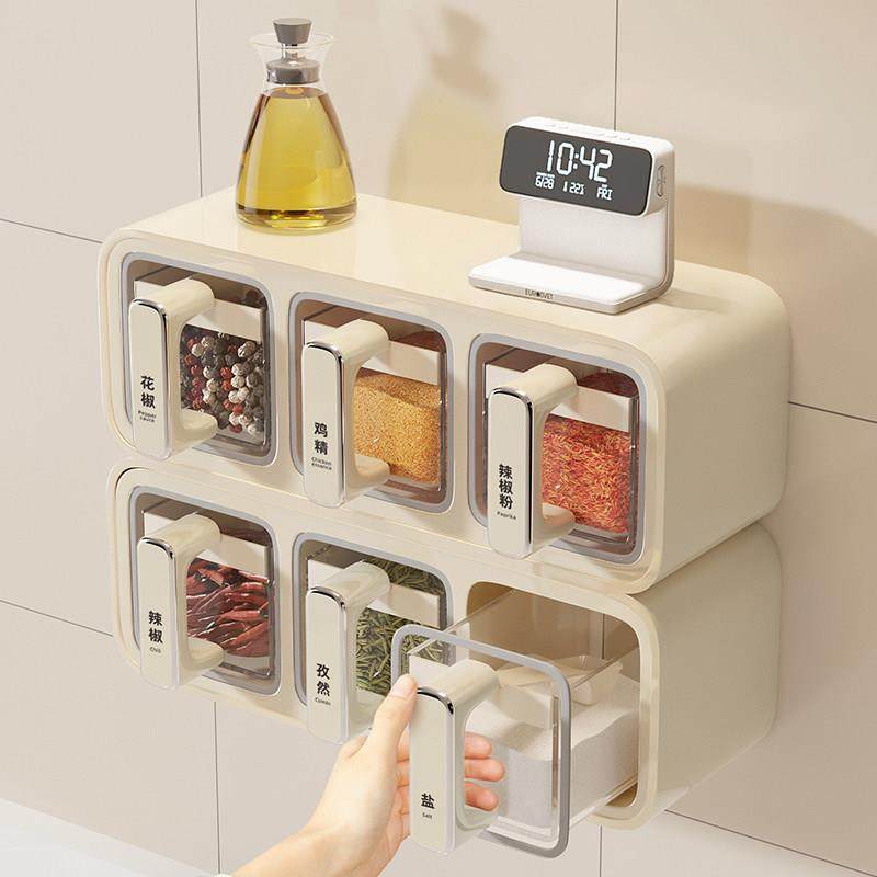 日本品质调料盒家用厨房盐调味品轻奢收纳盒组合调味罐套装墙挂式,厨房/烹饪用具,调味瓶罐/调料研磨器,淘宝优惠券,粉丝福利购,淘宝优惠卷