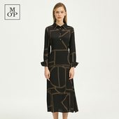 领别致连衣裙女士 MOP Marc 时尚 Polo 新款 衬衫 春季 logo印花长款