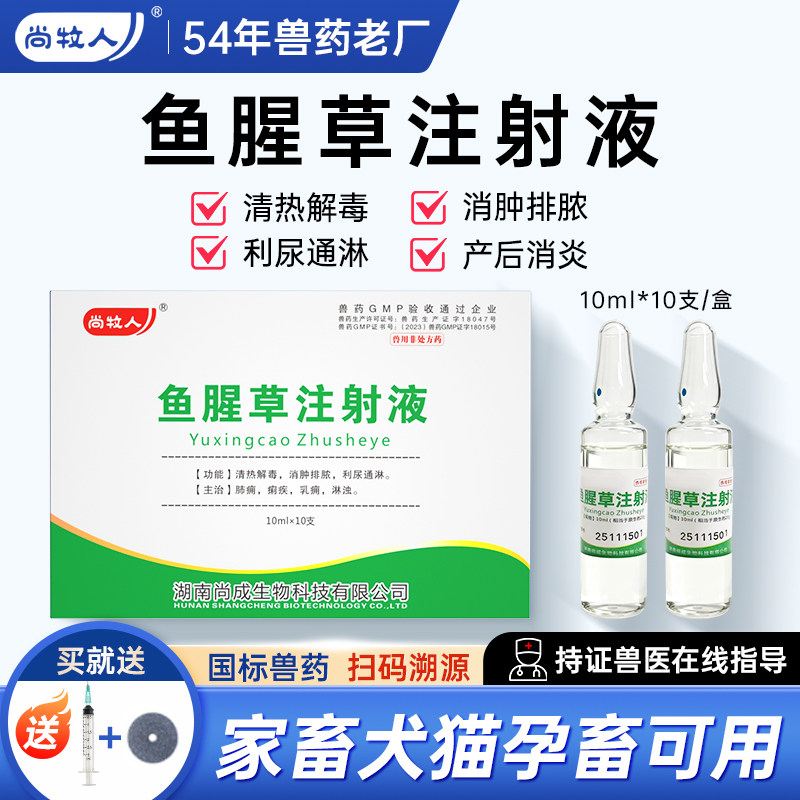 兽药鱼腥草注射兽用液产后消炎针图片