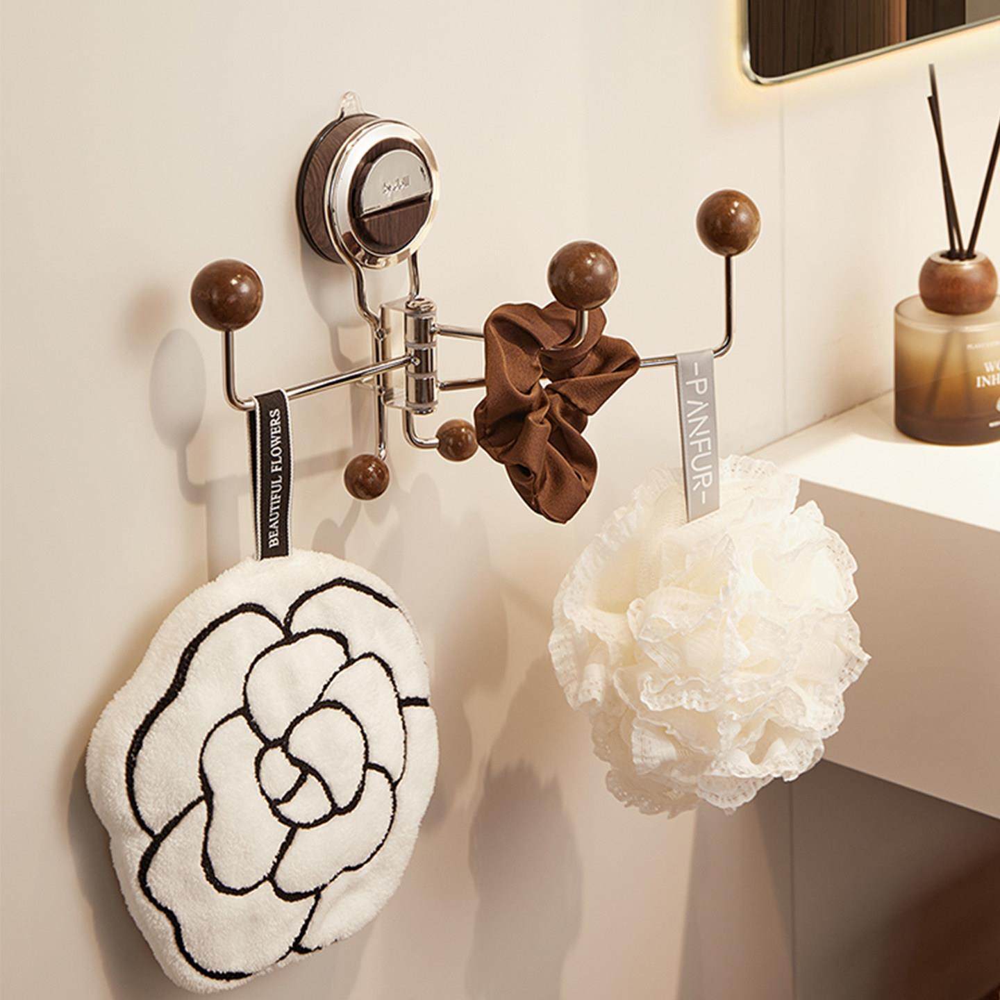 中古风旋转吸盘挂钩浴室门后挂衣架化妆室挂毛巾强力承重无痕黏贴,收纳整理,挂钩/粘钩,淘宝优惠券,粉丝福利购,淘宝优惠卷