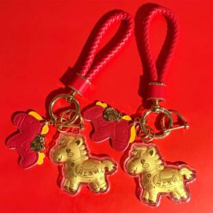 马年爆款发财马挂件创意马上发财钥匙扣套盒送男女朋友本命年礼物