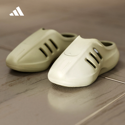 adidas阿迪达斯三叶草休闲个性拖鞋穆勒鞋2026夏女运动风JS4706
