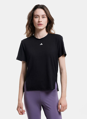 Adidas阿迪达斯短袖T恤女装夏季新款圆领透气休闲运动上衣 IA7748