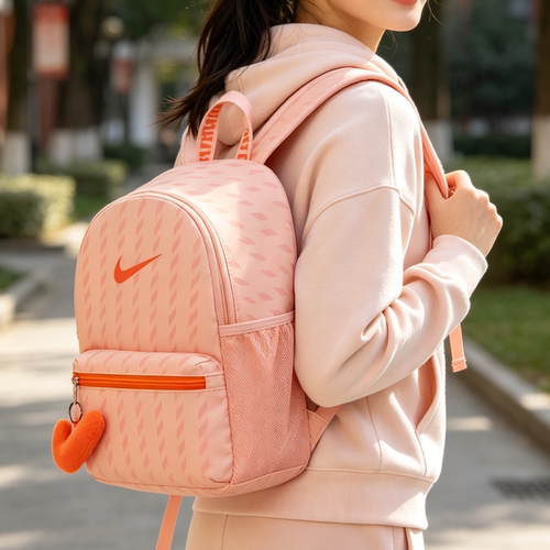 NIKE耐克秋季新款儿童粉红书包小巧轻便迷你双肩背包 IO1530-800