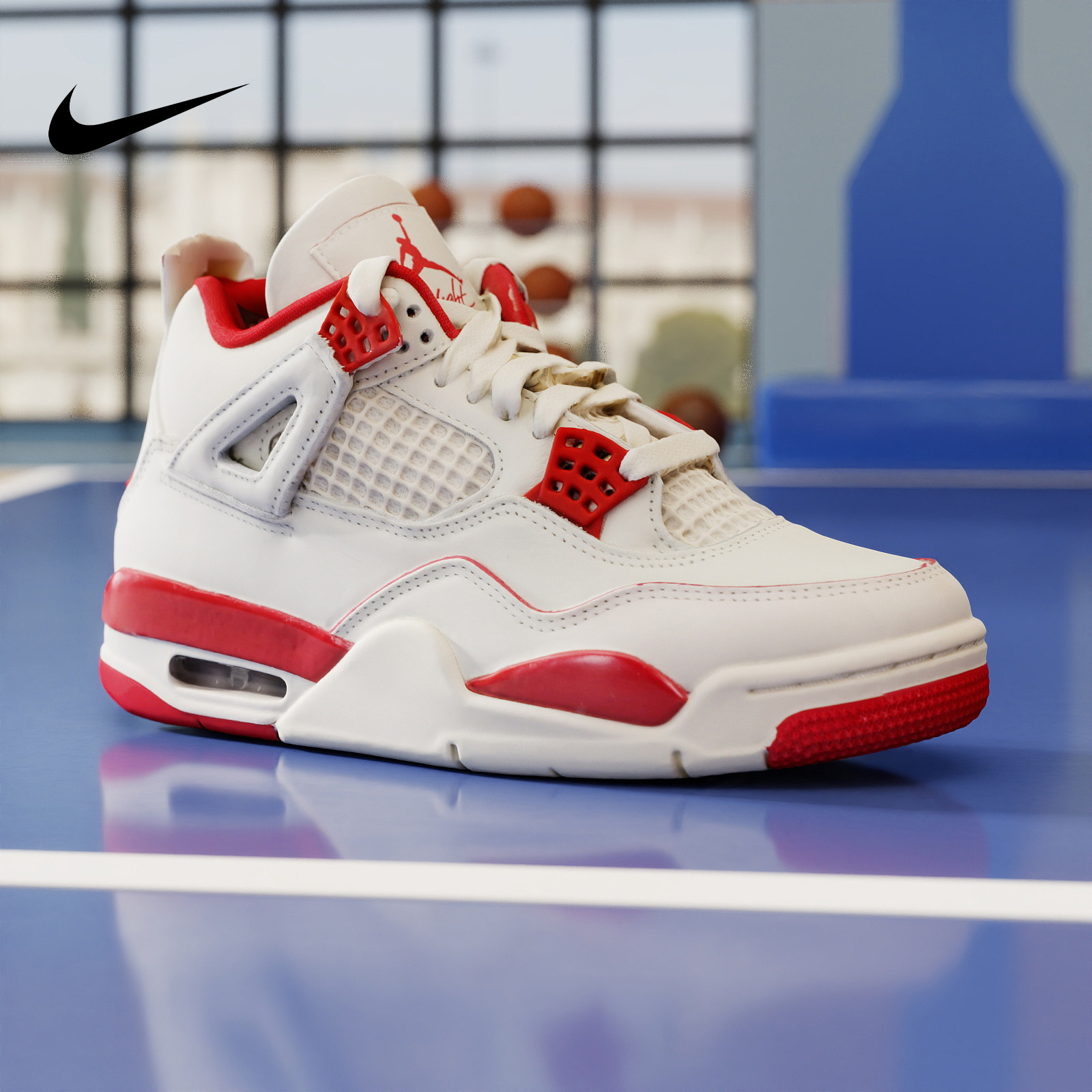 NIKE耐克女鞋新款Air Jordan 4简约复刻缓震篮球运动鞋HV0823-108