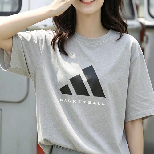 adidas阿迪达斯棉质篮球运动宽松圆领2026春男女款短袖T恤 KB7558