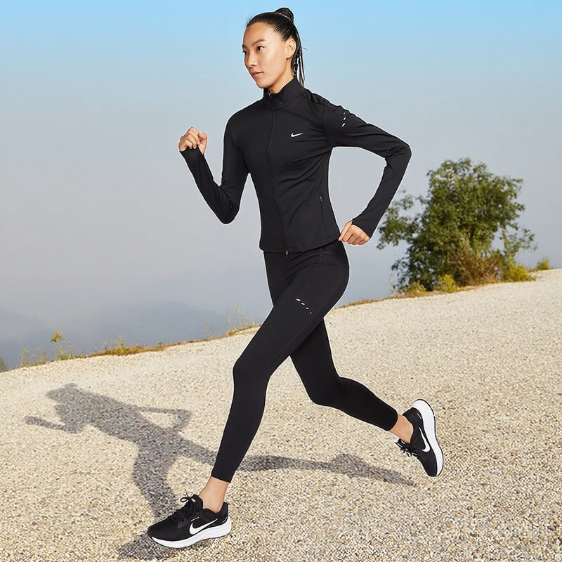 Nike耐克女子秋跑步训练透气反光速干立领运动茄克外套IB1999-010