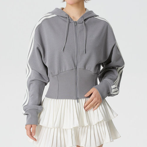 adidas阿迪达斯三条纹舞动系列休闲连帽夹克早春女薄外套 KX8906