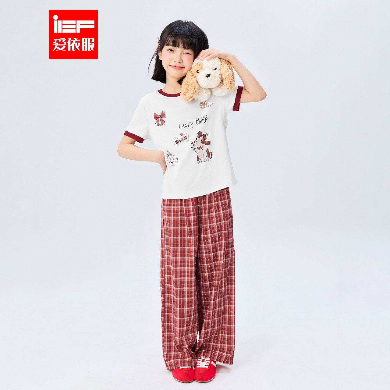 IEF/爱依服【童装】2026夏季新款韩系时尚洋气女童上下套裤