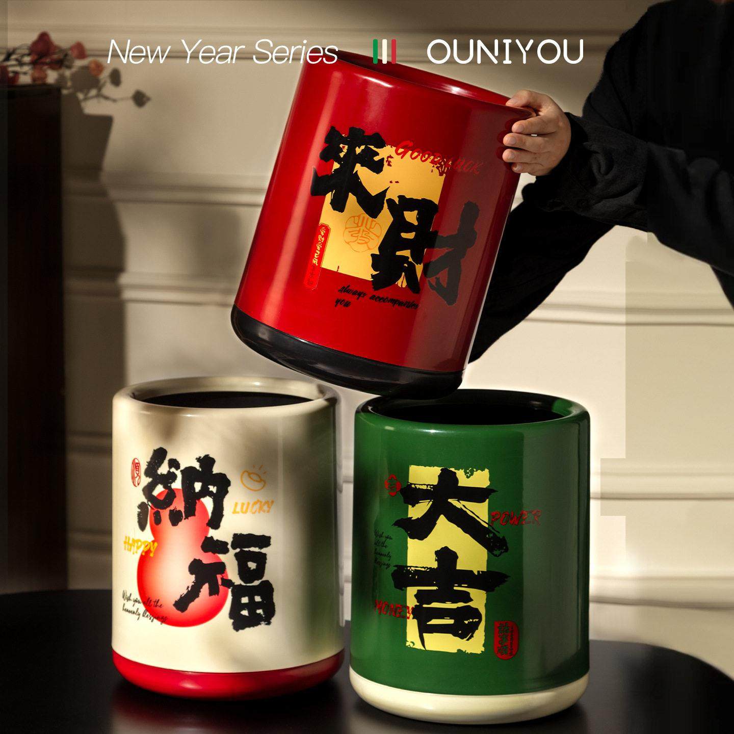 垃圾桶家用新款客厅轻奢高档卧室大容量纸篓卫生间大号无盖专用桶