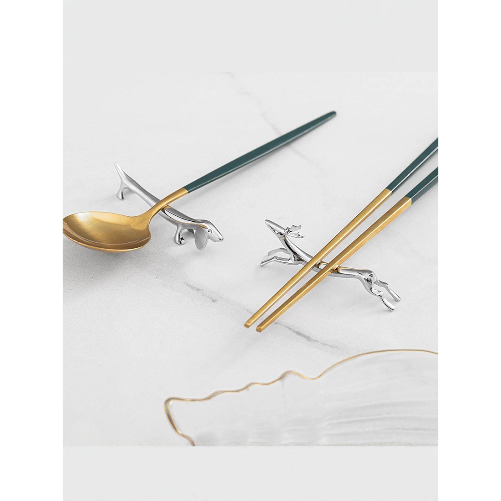 日式筷子架托动物小鹿筷搁创意刀叉勺垫枕酒店餐厅餐桌面摆台餐具,餐饮具,餐具笼/架,淘宝优惠券,粉丝福利购,淘宝优惠卷