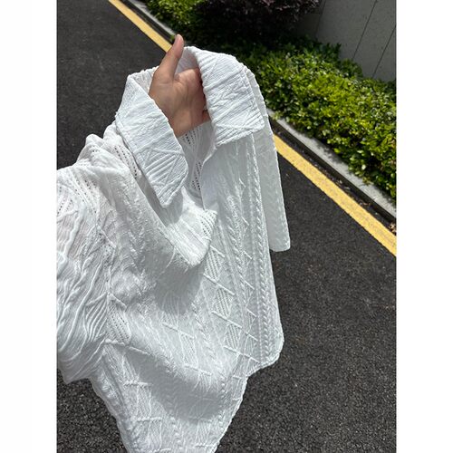 夏季男V领镂空透气宽松短袖T恤